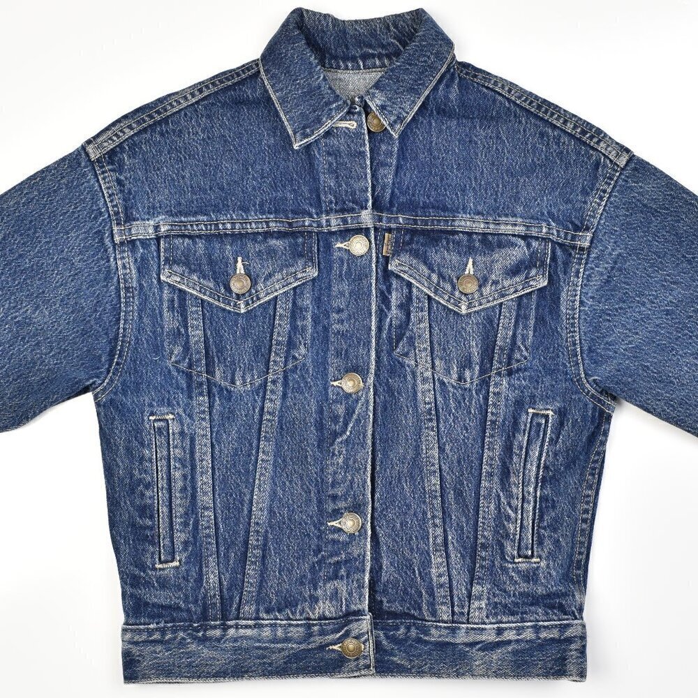 Youth Kids Vintage Levi's Denim Trucker Jacket - S - Picture 3 of 8
